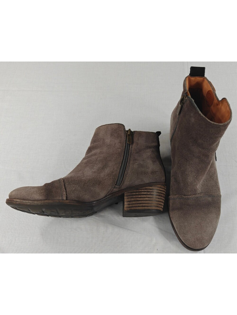 Pikolinos Women’s EU 38 Taupe Suede Leather Tassel Zip Ankle Boots Booties
